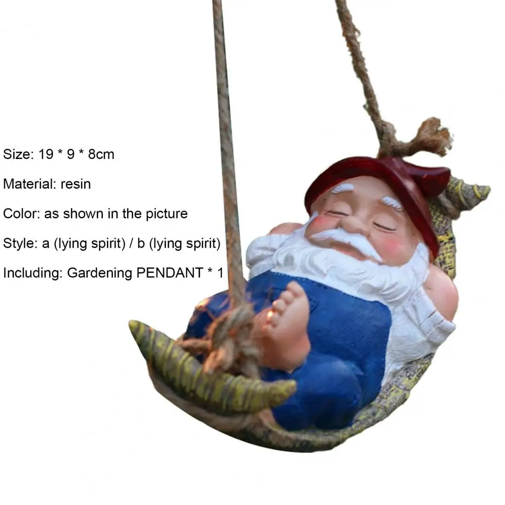 

Durable Garden Pendant Elf Shape Wear-resistant Resin Landscaping Hanging Pendant for Home Decoration Hanging Accessories