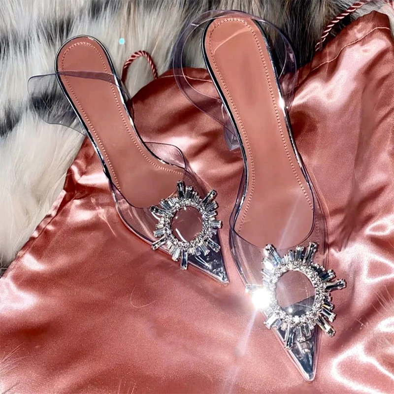 Роскошные женские туфли лодочки Прозрачные на высоком каблуке Пикантные с