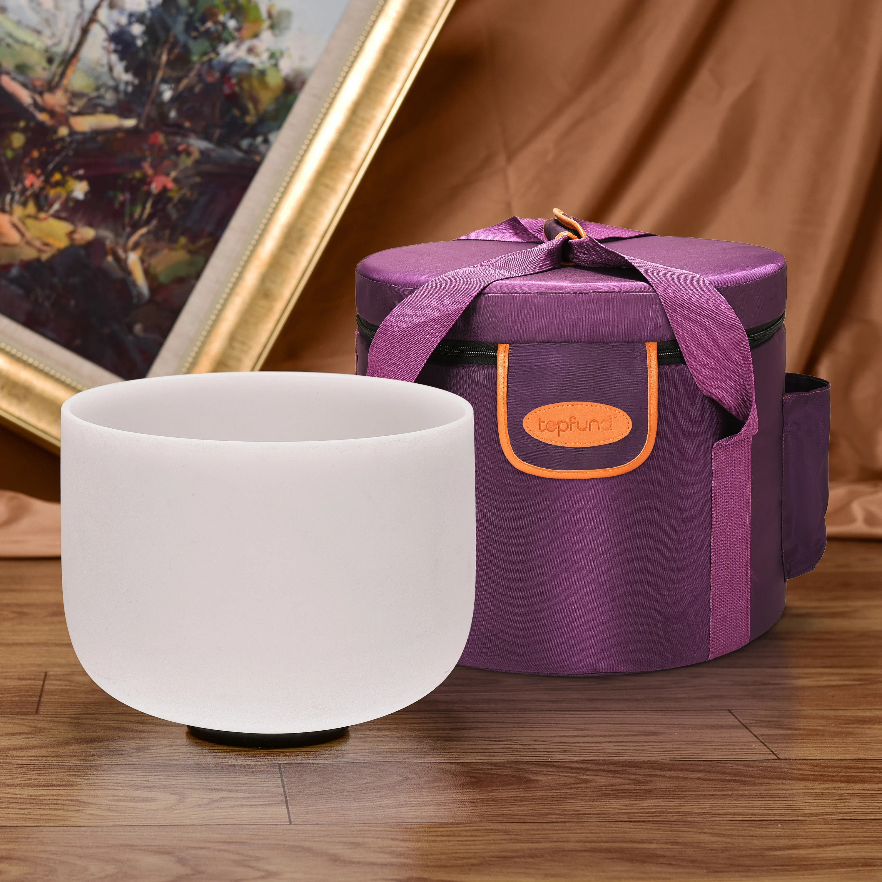 Чакра с матовым кварцевым кристаллом 8 дюймов|Колокольчики и звонки| |