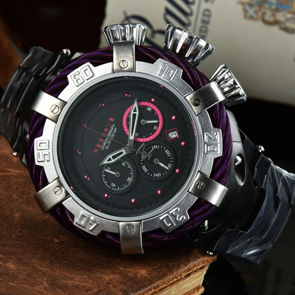 Invincible Bolt Thunderbolt Mens Quartz Wrist Watches Chronograph Waterproof Undefeated Luxury AAA Watch Invicto Reloj De Hombre