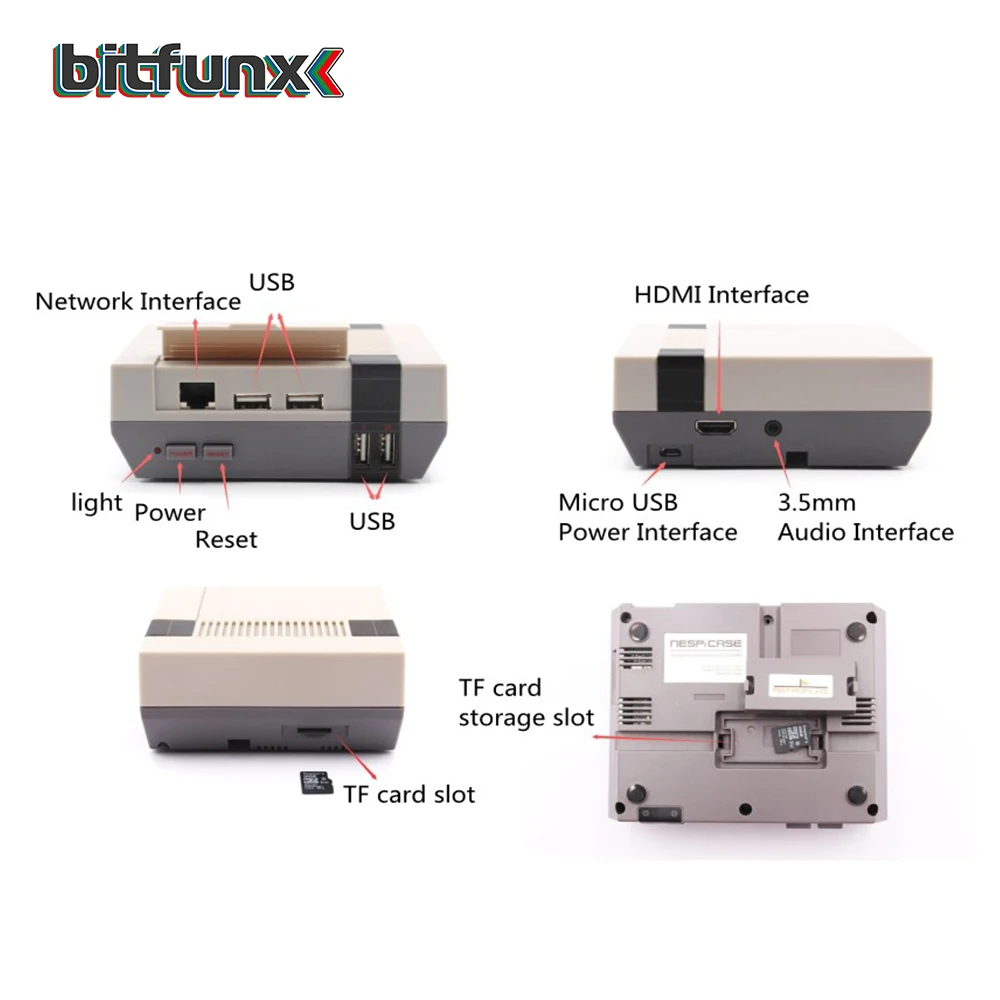 Чехол Mini NESPi Retroflag с охлаждающим вентилятором набор кнопок питания для Raspberry Pi