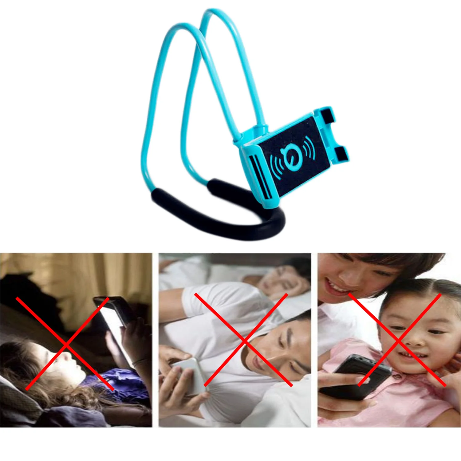 Besegad Universal Lazy Hang Neck Cell Phone Tablet Holder Stand Desk Flexible Bracket Mount with Adjustable Rotating Gooseneck | Мобильные