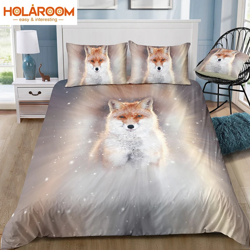Комплект постельного белья с 3D принтом Милый Волк набор пододеяльников
