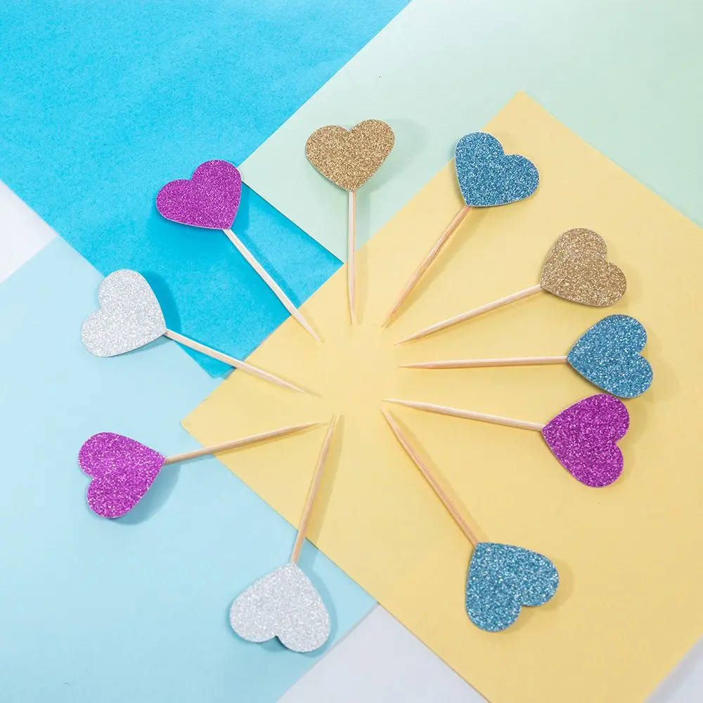 10 шт. наклейки для торта с надписью Love Tag креативные блестящие украшения кексов
