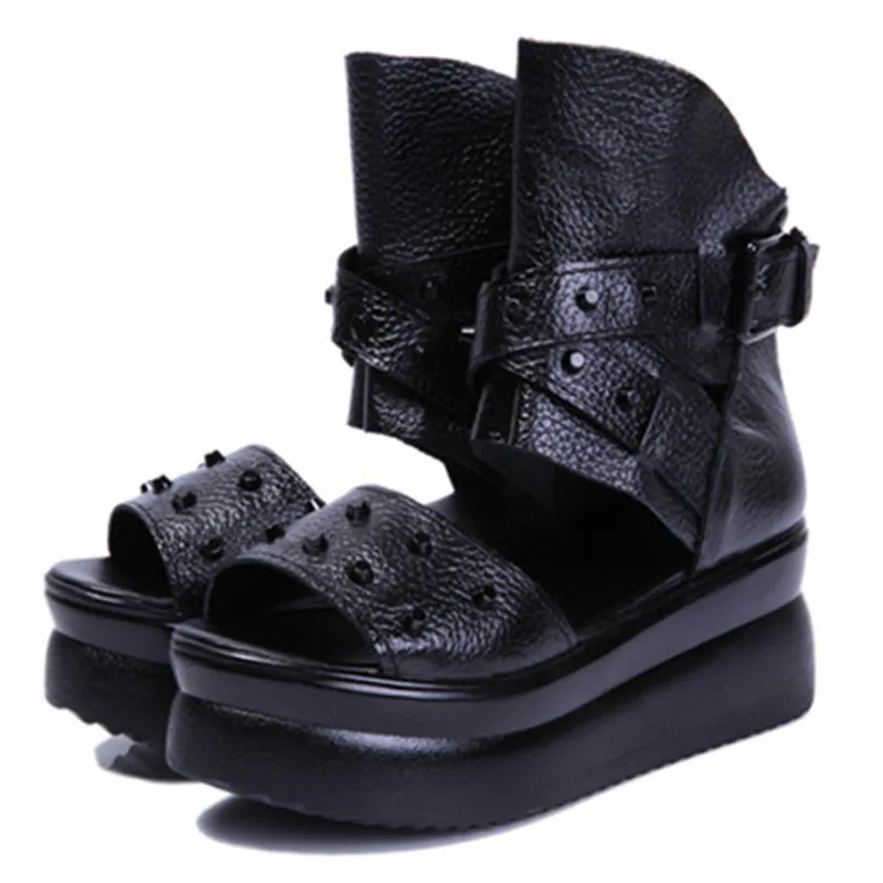 Женские сандалии гладиаторы из качественной искусственной кожи с пряжкой на