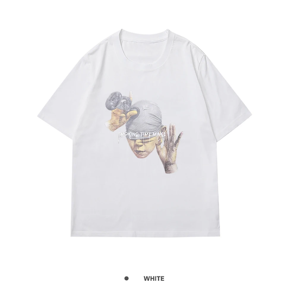 Футболка женская с коротким рукавом круглым вырезом и принтом | Женская одежда