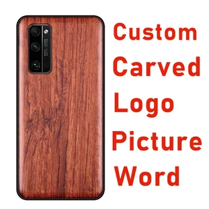 elewood customized for honor phone wood case engraved picture luxury soft edge cover wooden accessory thin shell protective hull free global shipping