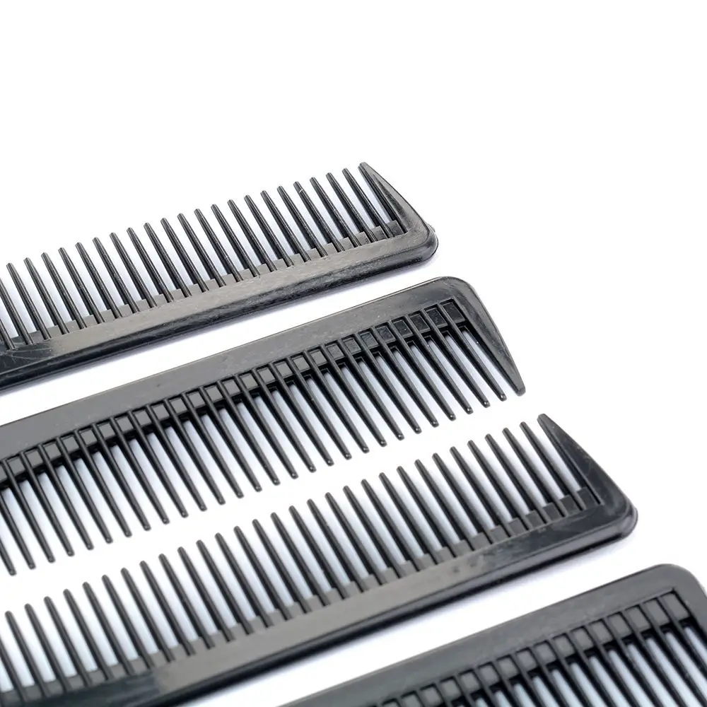 

5pcs Salon Hair Styling Hairdressing Antistatic Barbers Detangle Comb Black Professional Wide Tooth Hair Comb Brush
