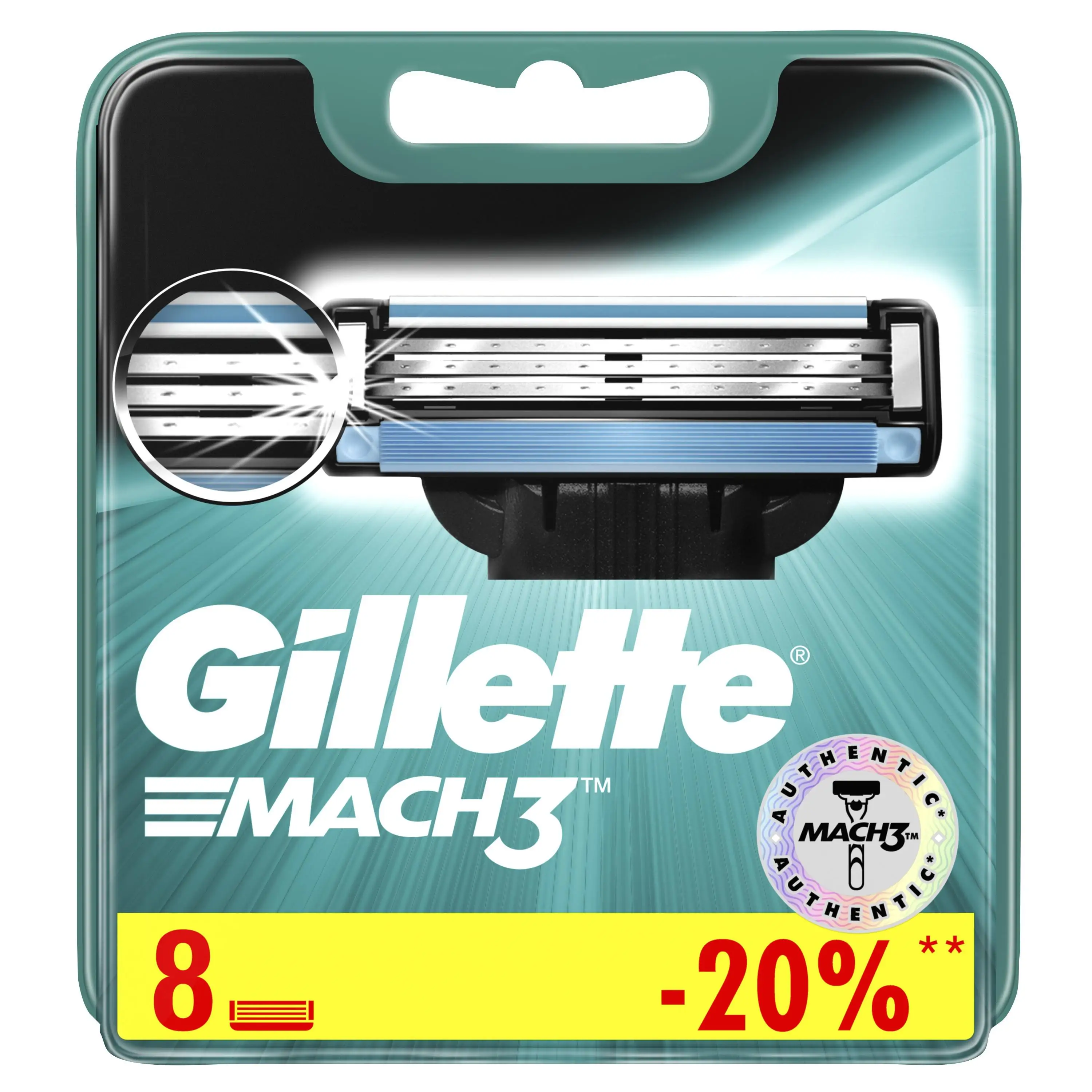 Сменные кассеты Gillette Mach3 8 шт.|Бритва| |