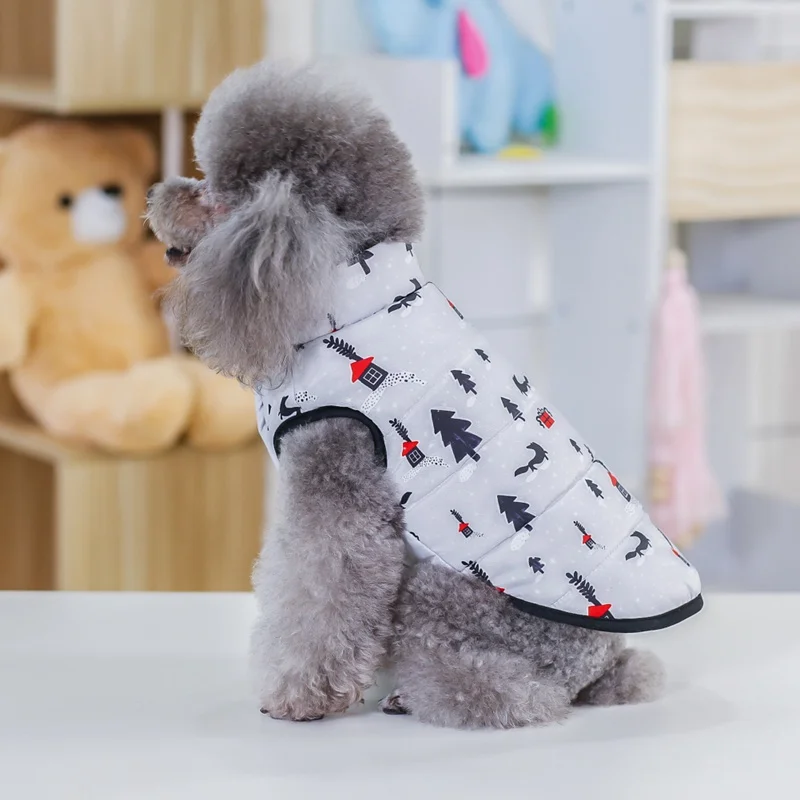 Осенняя и зимняя одежда для домашних животных пальто снега хлопковый жилет в