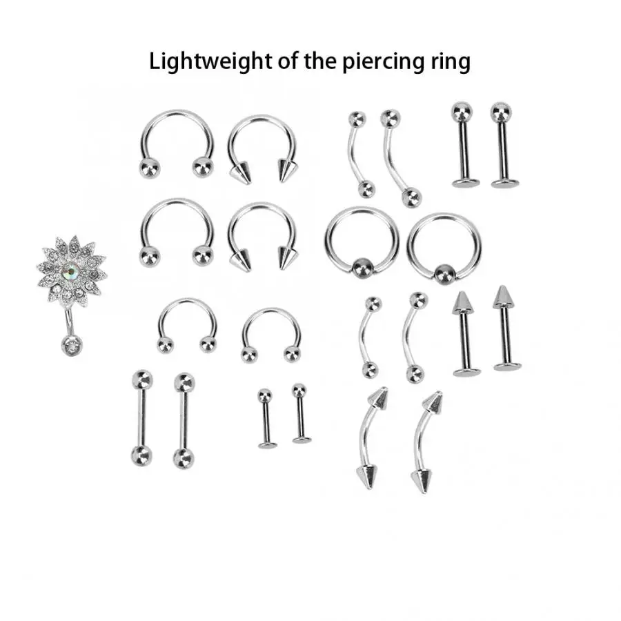 Новое поступление кольца для пирсинга в виде подсолнуха одноразовые бриллианты