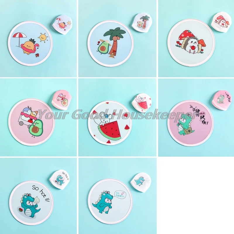 

Various Portable Folding Fan Gift Fan Cool Summer Hand Fan Creative Party Gift Handleless Cloth Folding Fan Mini Small Fan