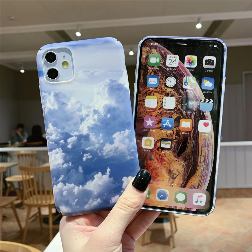 Тонкий чехол Blue Sky Cloud для Honor V9 V10 9 10 20 LITE V20 8X 9I 10I 20I 20S 9X PRO милый Жесткий пластиковый