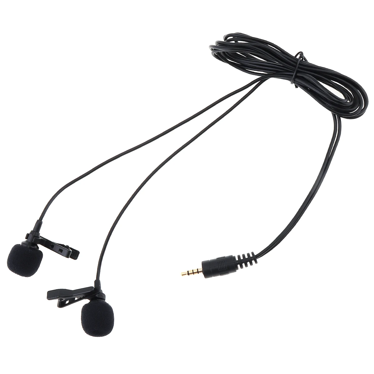 3 5 мм конденсаторный двойной микрофон мобильный телефон DSLR камера клип-на