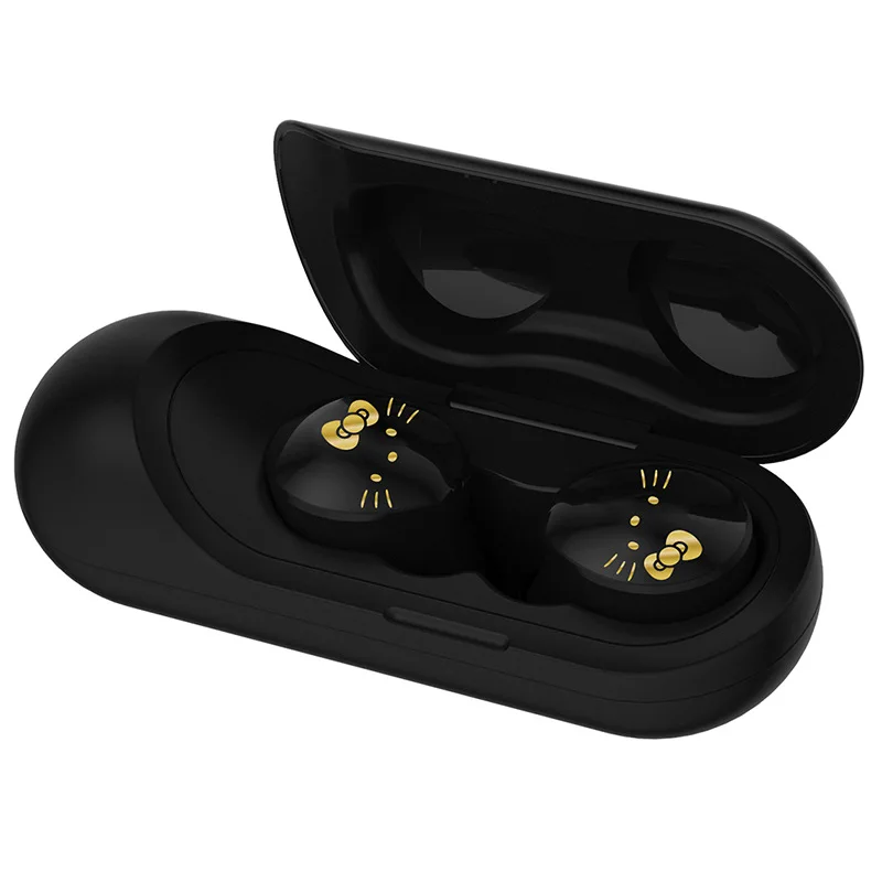 

WIreless Bluetooth Earphone Hello Kitty With Charging Case Smart Touch HiFi Earphone Mini Headset Noise Reduction Earphones