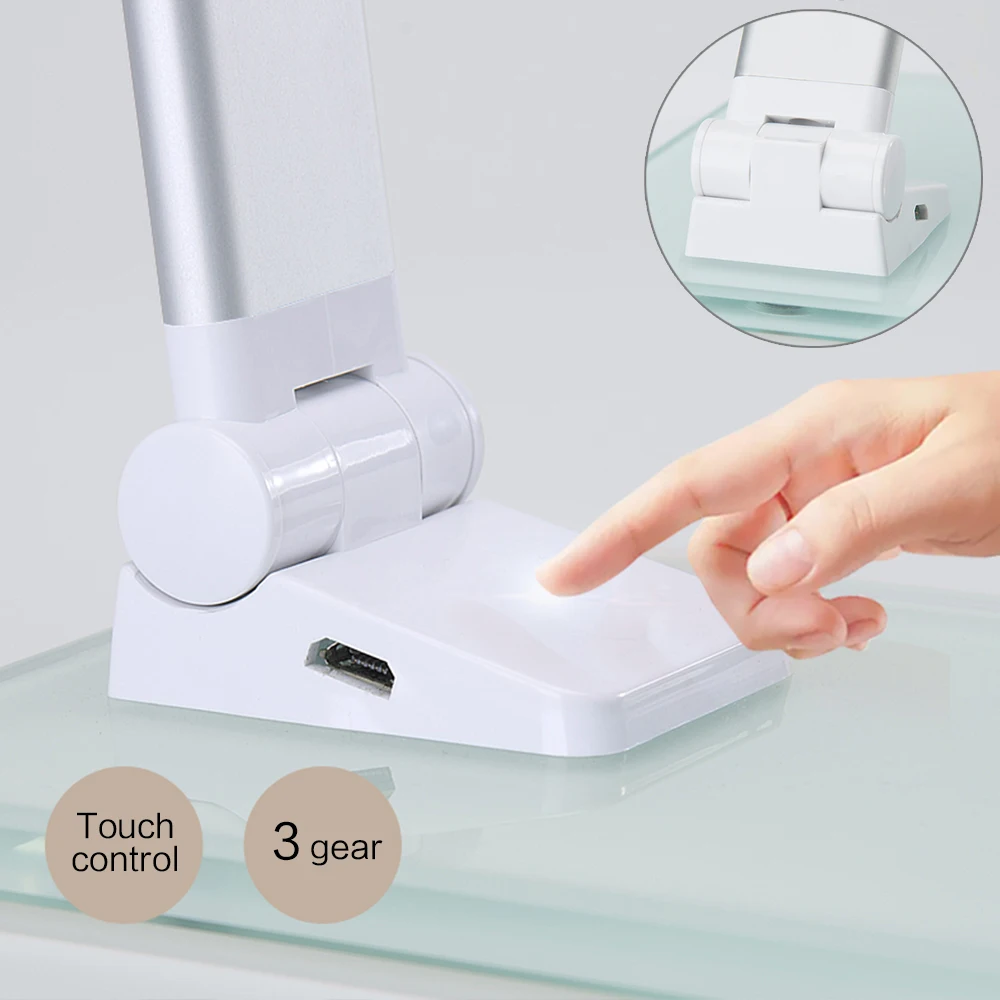 Настольная лампа светодиодный подставка настольная 3 огни Цвет затемняемая