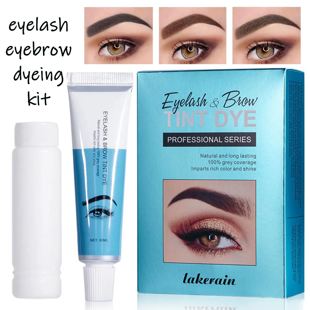 Professional Series Henna Eyelash Eyebrow Dye Tint Gel Eyelash Brown Black Color Tinting Cream Kit Long Lasting Semi Permanent images - 6