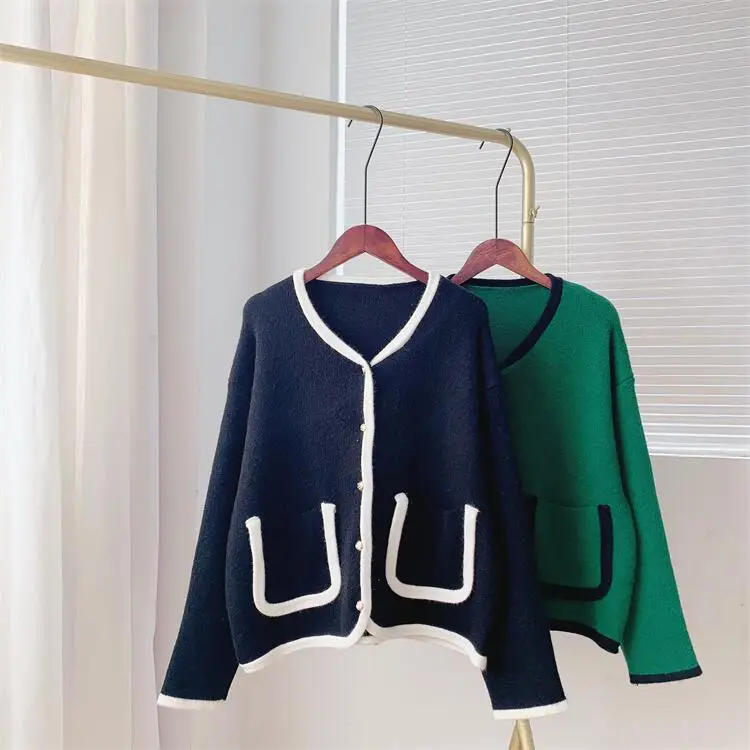 

culture quality, and the joker han edition loose knitting cardigan sweater small coat female 2021 new coat of 2103