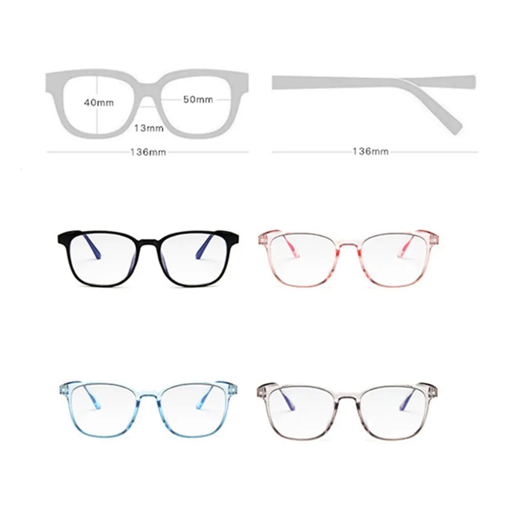 

Transparent Glasses Frames Men Women Fake Glasses Vintage Optical Eyeglasses Frames Ladies Retro Anti Blue Light Eyewear