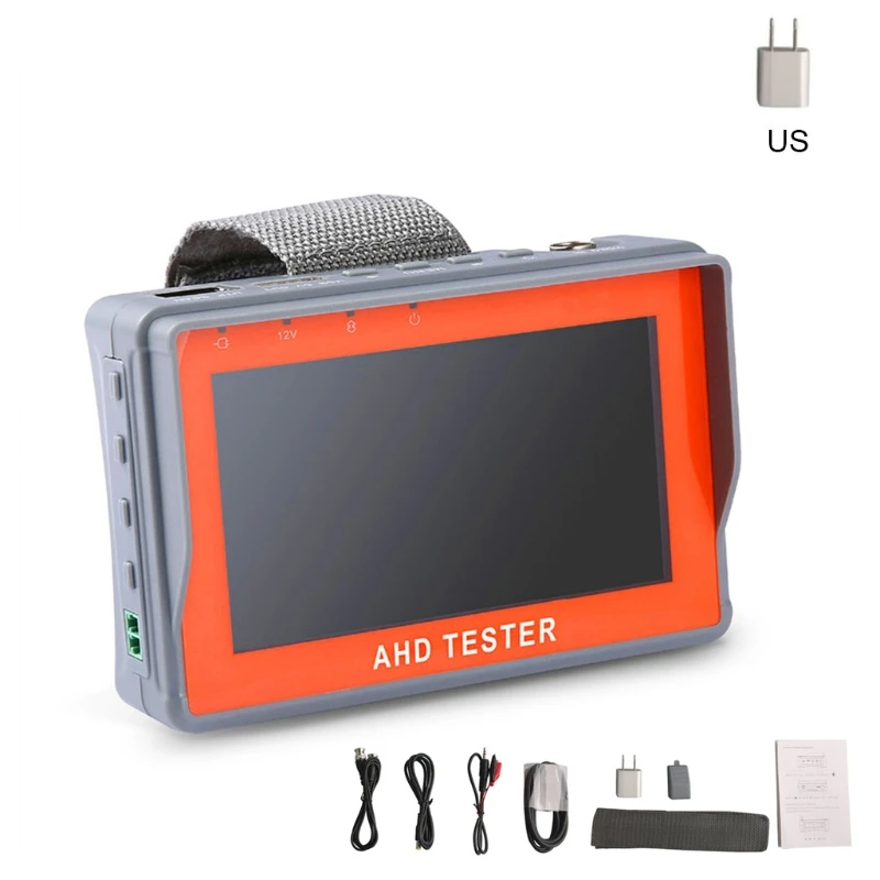 

4.3 inch TFT LCD Monitor 1080P AHD Security CCTV Camera & CVBS Security Tester 2 in 1 Analog Video W/ Network Cable Test