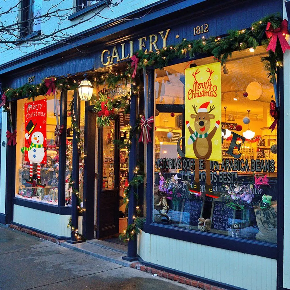 Искусственный флаг Санта-Клаус снеговик искусственные украшения | Дом и сад