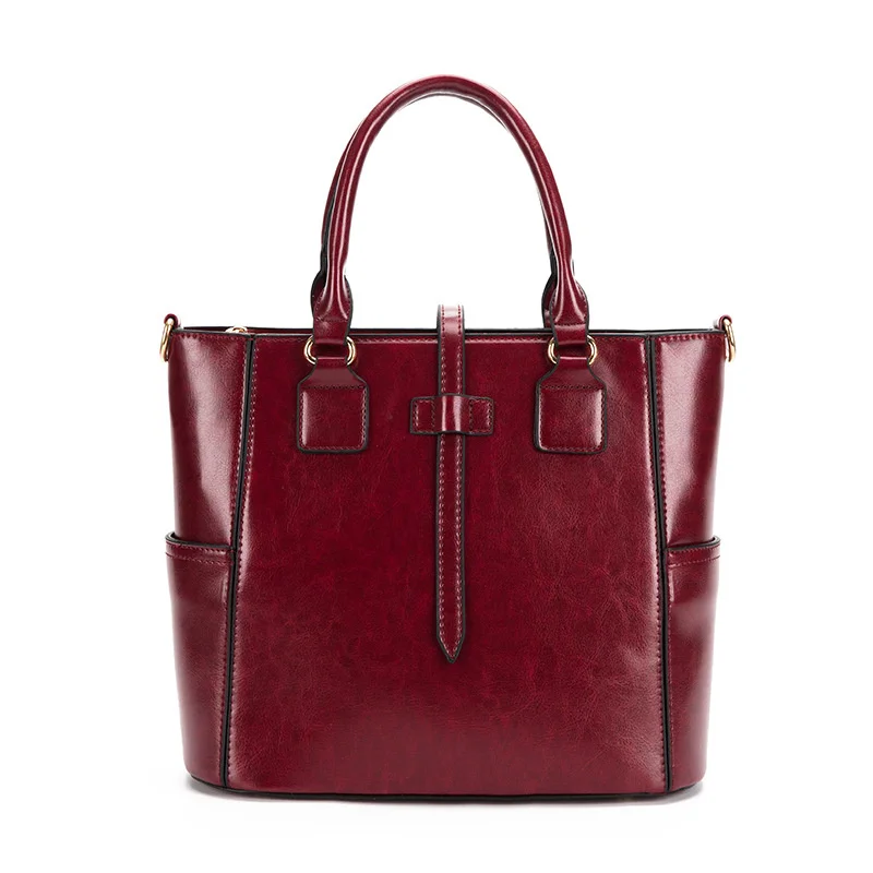 

Сумка женская из натуральной кожи, саквояж кросс-боди из натуральной кожи, сумочка-тоут на плечо