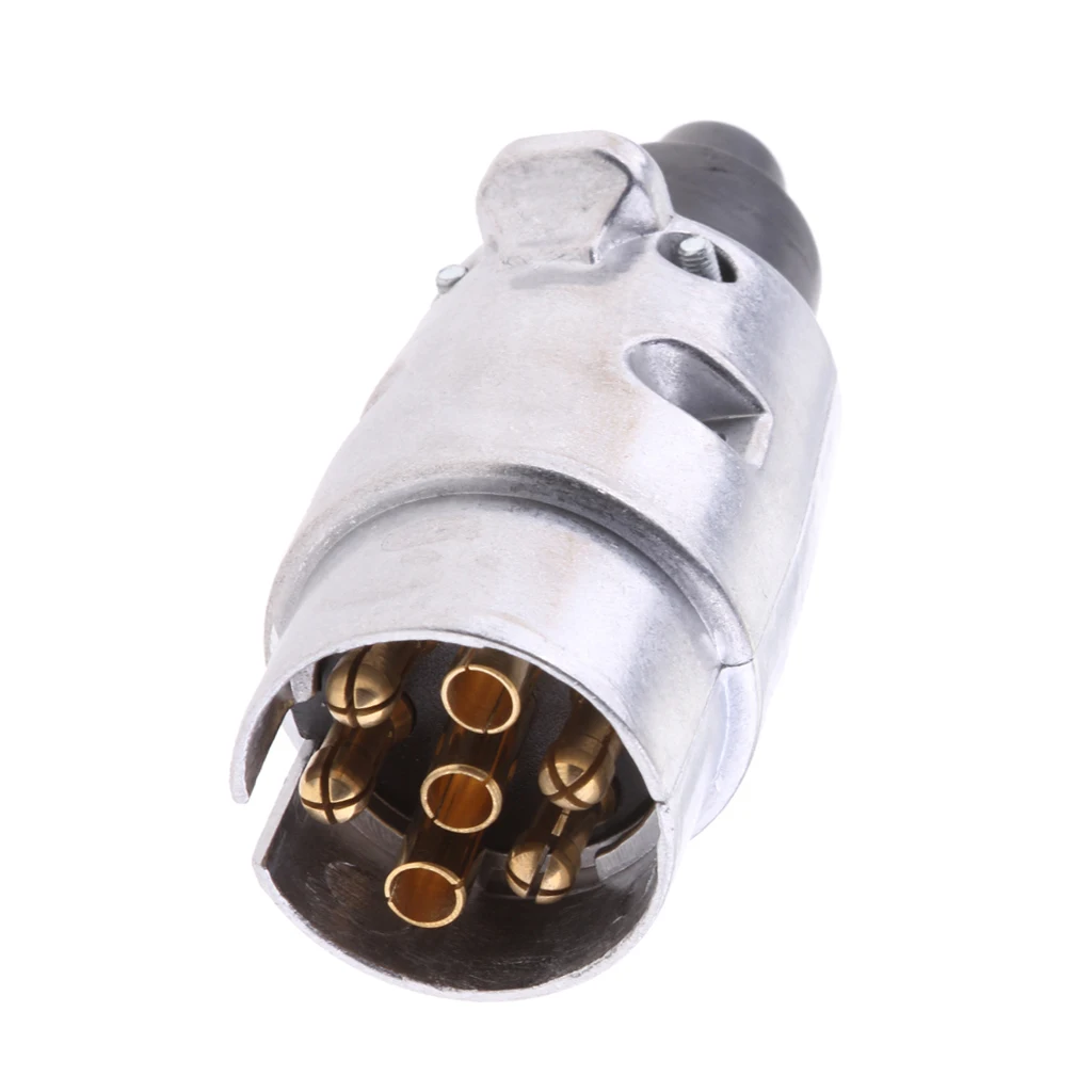 

7-контактный 12N прицеп автомобильный фургон конский ящик проводка освесветильник гнездо Алюминиевый буксирный стержень