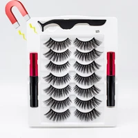 7pairsset magnetic eyelashes natural mink lashes makeup magnet false eyelash magnetic eyeliner kit faux cils magn%c3%a9tique