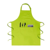 adjustable neckband apron 2021 new men women chef apron cooking kitchen double pocket apron cotton twill apron