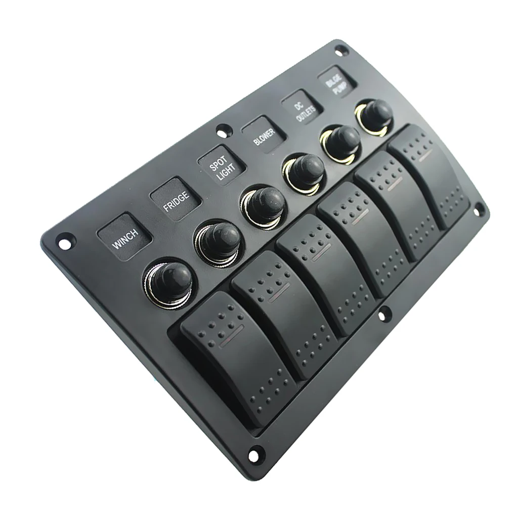 6 кнопочный светодиодный клавишный выключатель панель автоматического