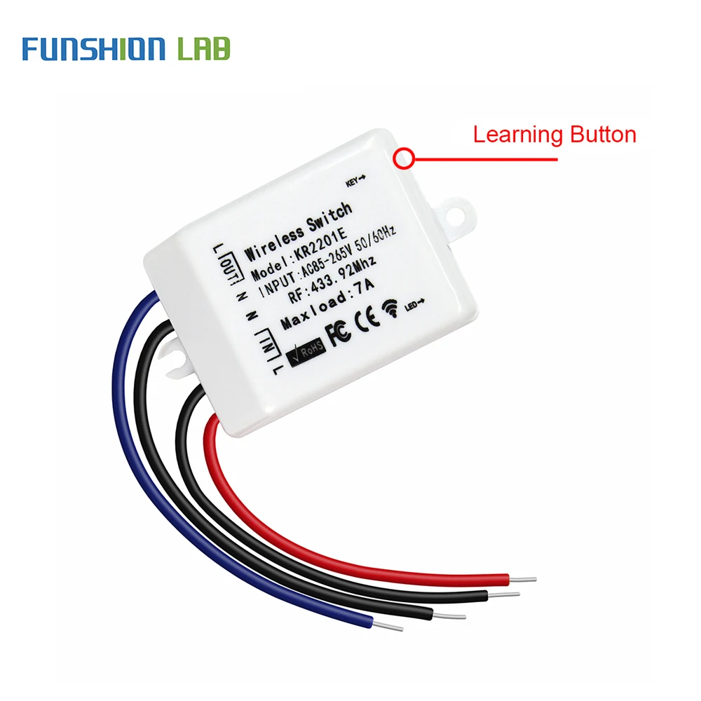 FUNSHION AC 220V 1 CH настенная панель беспроводной пульт дистанционного управления