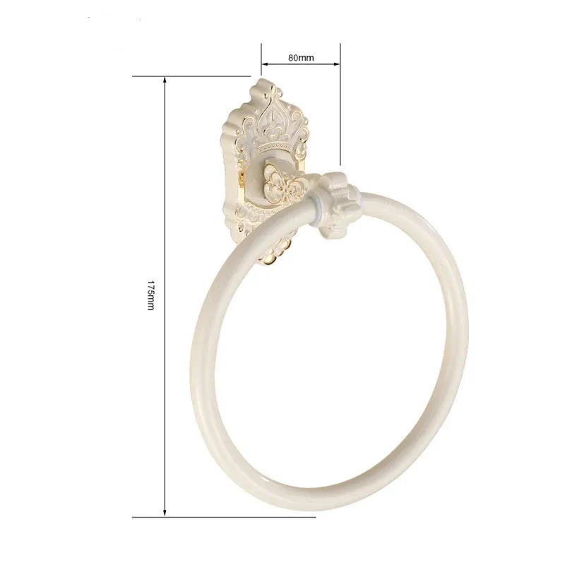 Декоративные кольца для полотенец античное настенное крепление белого и черного
