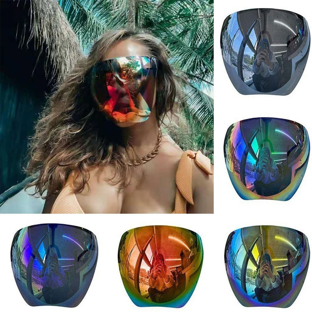 Прозрачные круглые защитные очки HD солнцезащитные мужские для лица