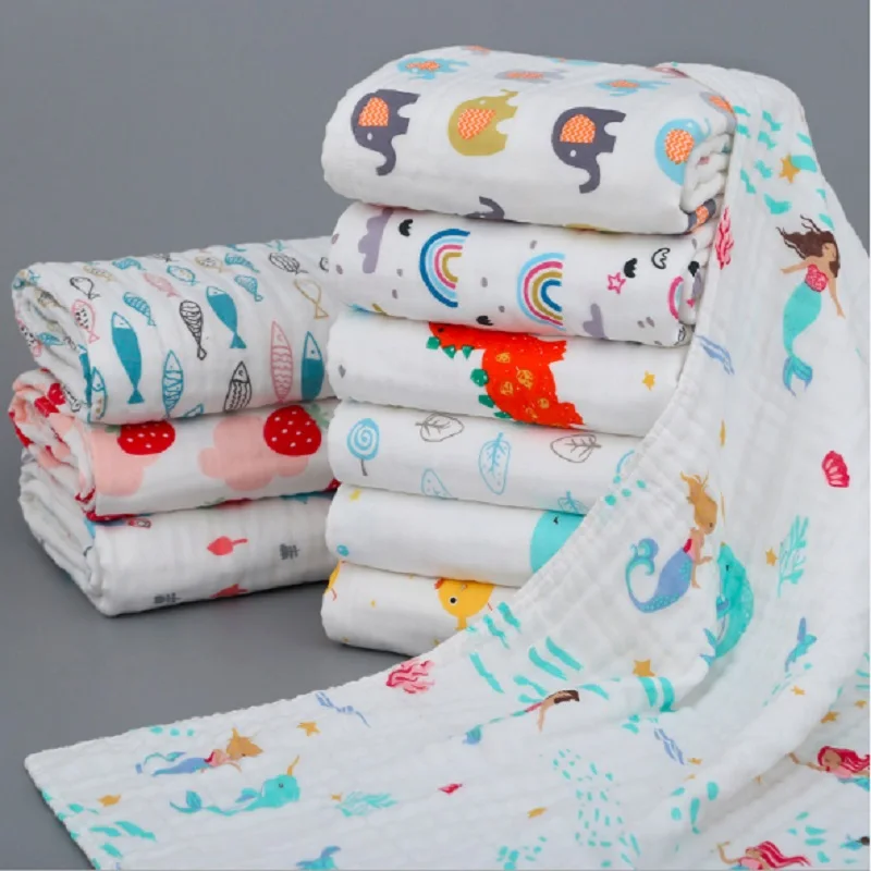 Детское одеяло из хлопка супер мягкое детское для новорожденных пеленка