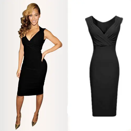 

2021 arrival Summer Womens Clothing Ladies Sleeveless Dress Casual Solid Color Knee-Length V-Neck Dress