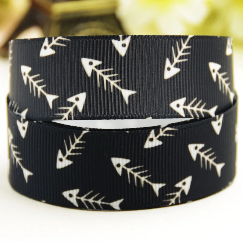 

7/8 "(22 мм) рыбья кость мультфильм печатных корсажная лента вечерние украшения 10 ярдов X-02805