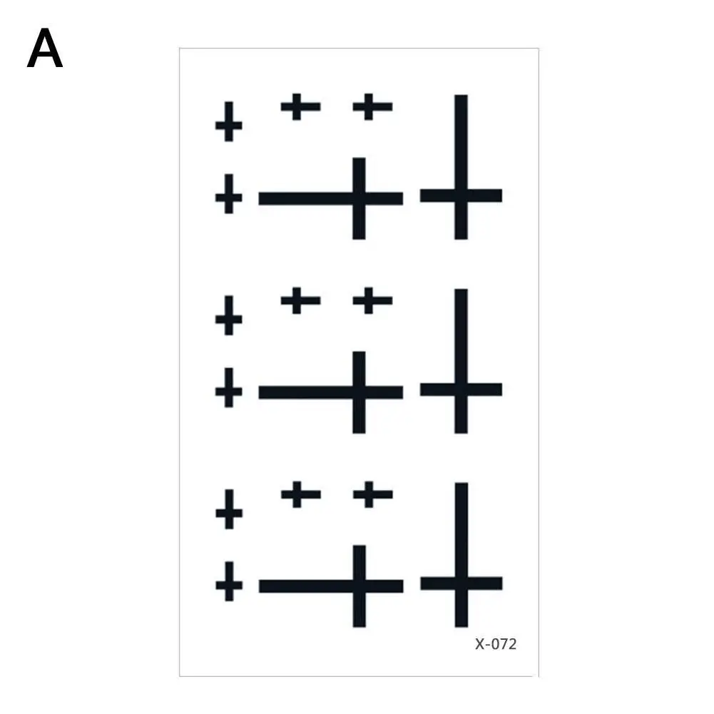 Временная тату-наклейка маленький крест пистолет форма наклейка для мужчин на