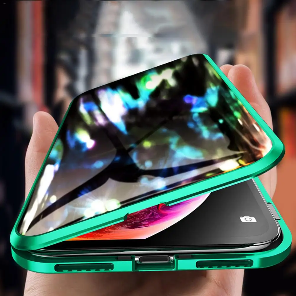 

Magnetic Adsorption Protection Shell For IPhone Serie Second Generation Anti-Peep Magnetic King Mobile Phone Case Tempered Glass