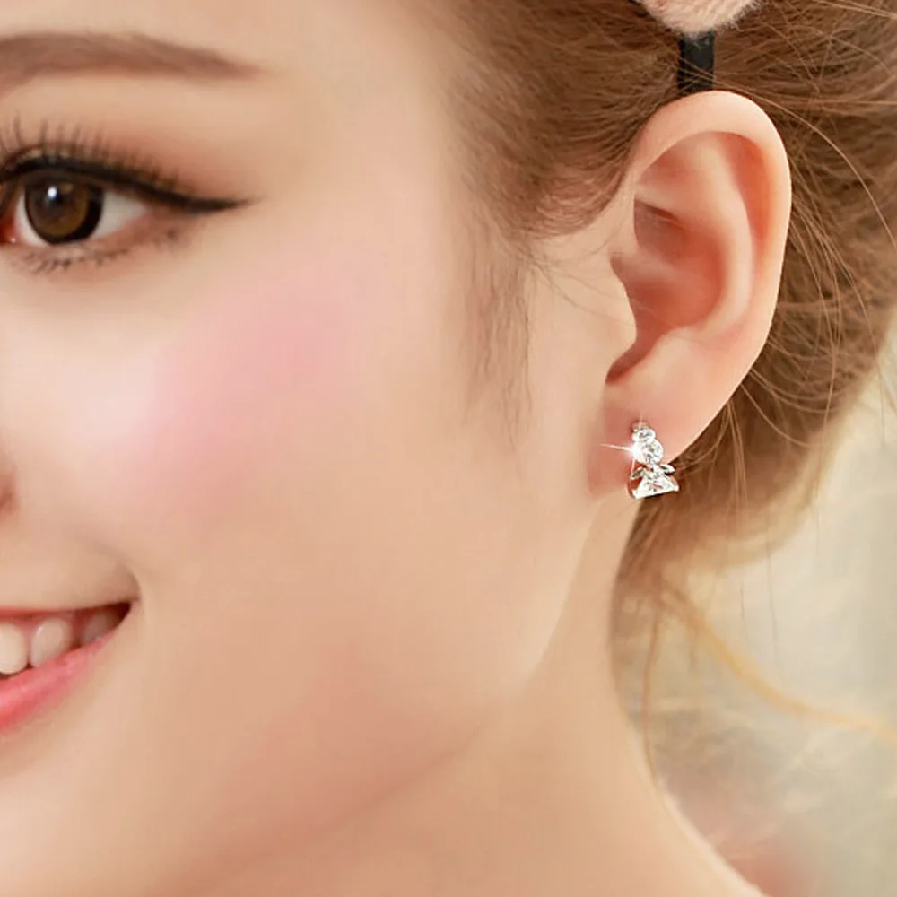 2021 модные дизайнерские серьги гвоздики с ангелом роскошные двойным кристаллом