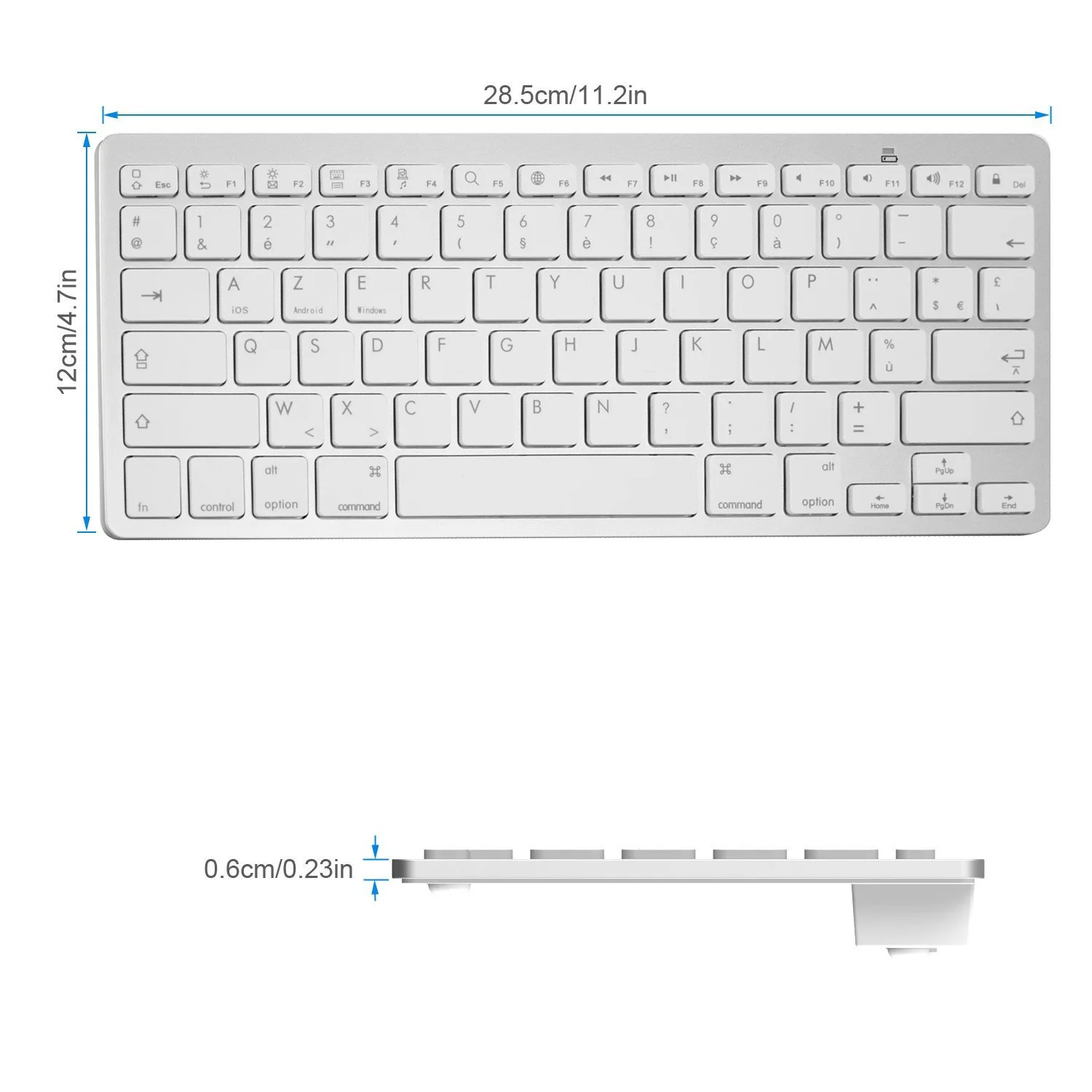 Wireless Keyboard Universal Home Office Bluetooth Keyboard for PC Pad Laptop Phone Spanish German Russian French Korean English