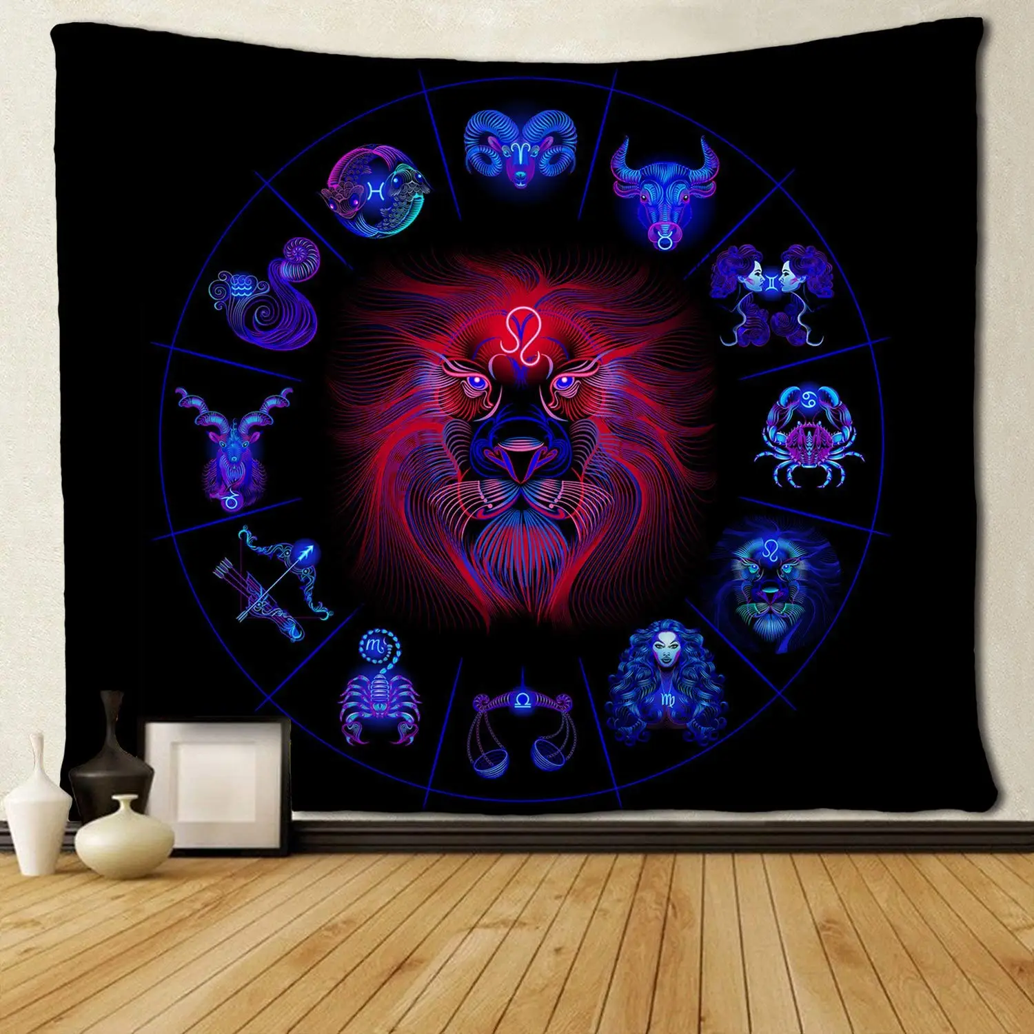 Leo Tapestries Hippie Art Wall Hanging for Bedroom Living Room Dorm | Дом и сад