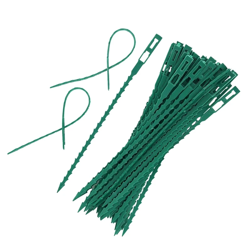 

100 Pcs Adjustable Garden Plant Twist Ties, 6.7 Inch Flexible Plastic Twist Ties Multi-Use for Secure Vine