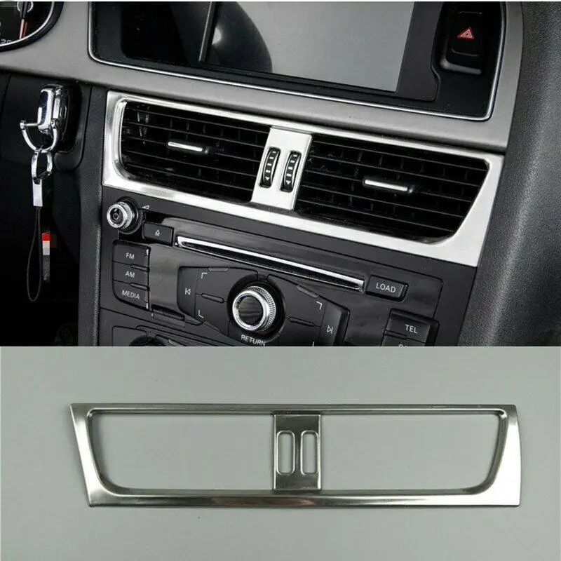 

Car Interior Center Console Air Outlet Vent Cover Frame Trim for Audi A4 B8 A5 Q5 LHD Chrome Silver