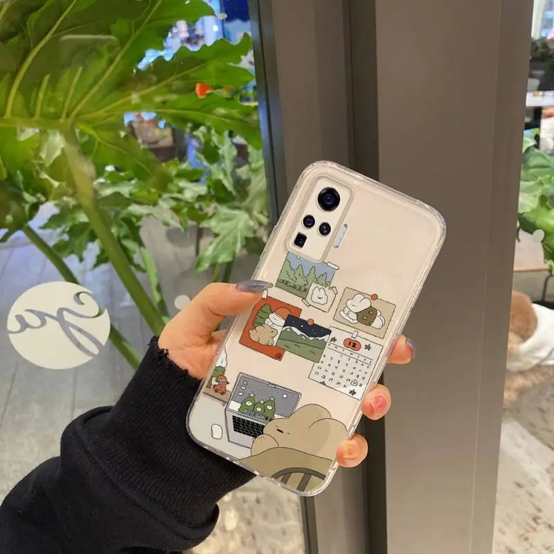 

Bear cute cartoon funny Phone Case For Vivo v z y iqoo neo 5 15 3 7 9 1 93 x S pro max nex