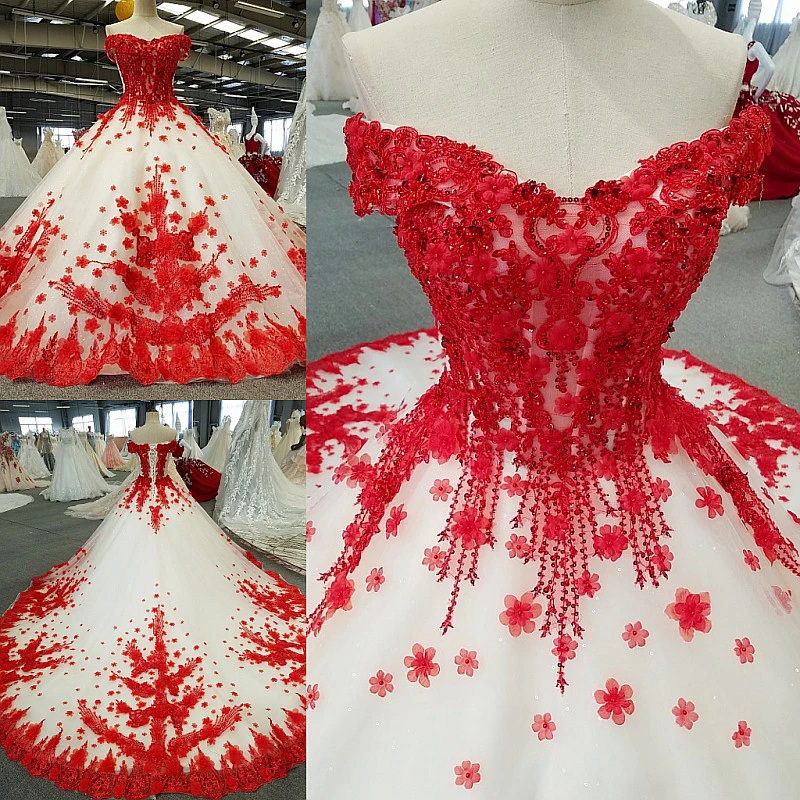 

LS00379 luxury sexy evening dress gowns vestidos de festa longo vestido longo de festa para casamento avondjurk red lace flowers