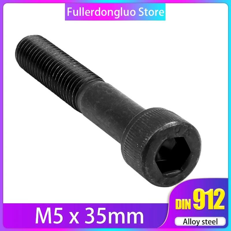 M5x35 30 шт. класс 12 9 черный оксид отделка сплав сталь разъем кепки винт (M5 35 мм M5 Винт