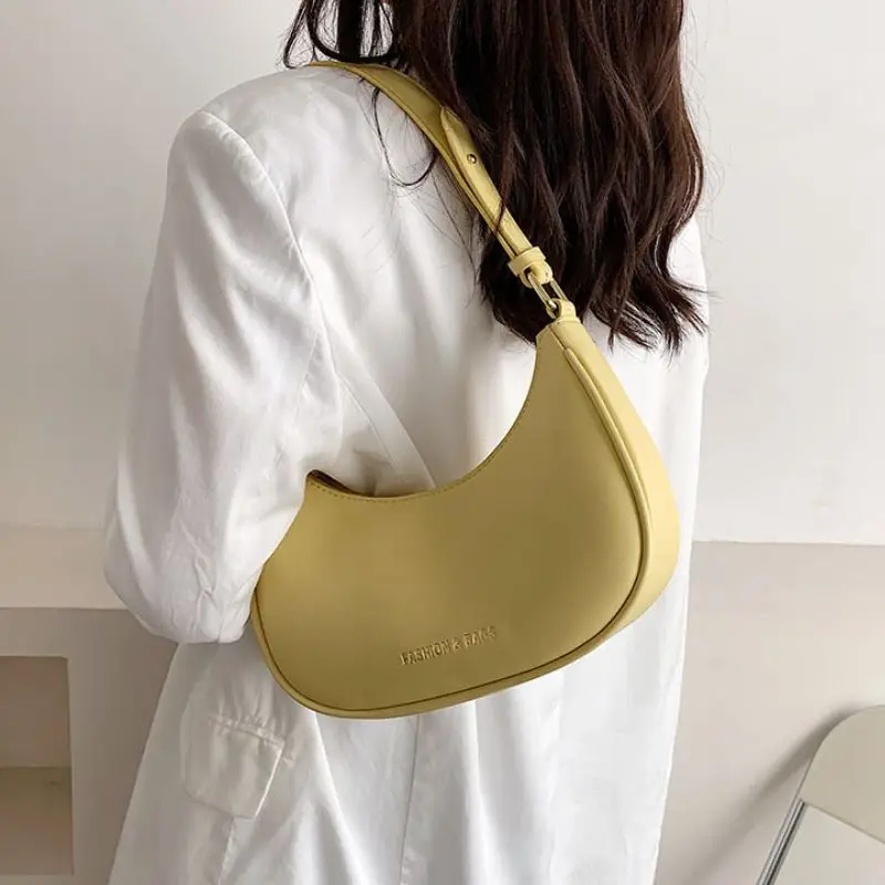 

Coolcept Designer Women Armpit Pu Leather Circular Summer Women Shoulder Bag Fashion Luxury Quality Half Moon Phone Handbag