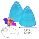 2X 180 мл 8,26 дюйма XXL Размер прикладом вакуумные чашки с трубкой для терапии всасывания груди Секс колумбийский подъемный насос лечение