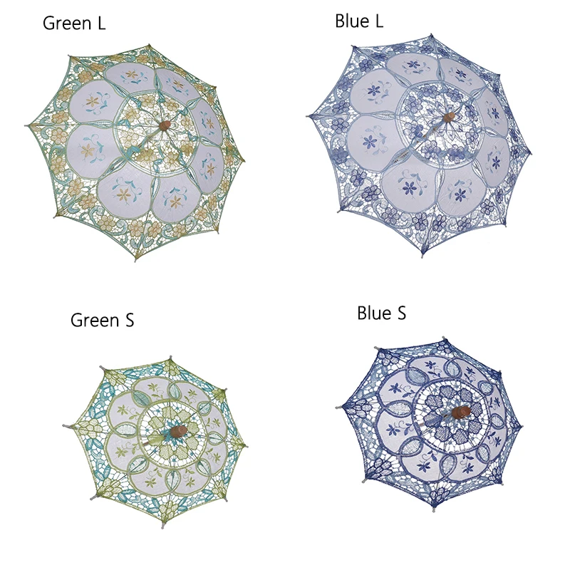 Маленький зонт от солнца хлопковый зонтик с вышивкой для невесты маленький