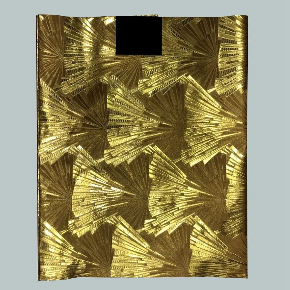 Синий &amp золотого цвета в нигерийском стиле геле Африканский SEGO Глава галстук